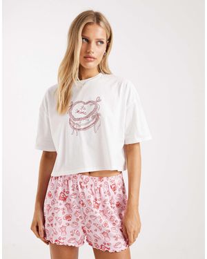 Miss Selfridge – be mine – pyjama - Weiß