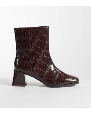 London Rebel Delta Mid Ankle Boots - Brown