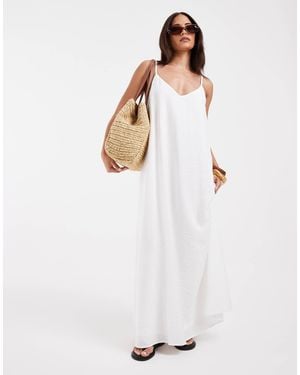 Only Petite Robe caraco longue - Blanc