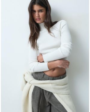 ASOS Funnel Neck Top - White
