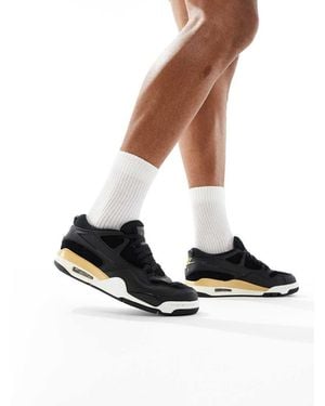 Nike Zapatillas De Deporte Negras Y Doradas Air Jordan 4 Rm De - Blanco