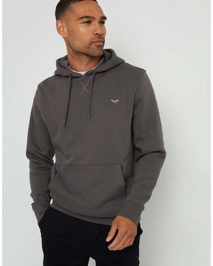 Threadbare Cotton Blend Pullover Hoody - Grey