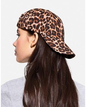 Bershka Cappellino Con Stampa Animalier - Marrone