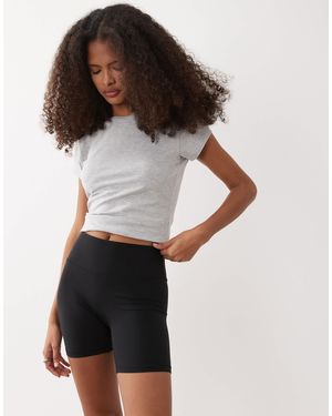 ARKET Short legging stretch doux - Noir
