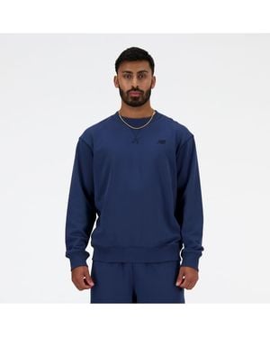 New Balance Athletics French Terry Crew - Blue