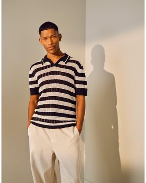 TOPMAN Polo Holgado De Croché Calado De - Neutro