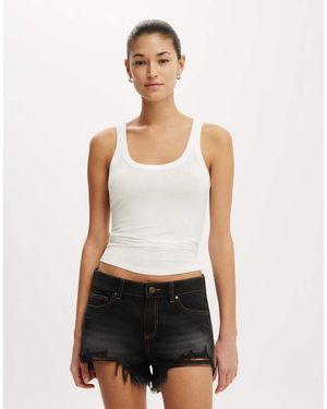 Cotton On Saturday Denim Short - White