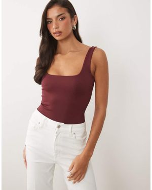 GOOD AMERICAN Body Tipo Tank Moldeador Moderno En Color Berry-Rojo