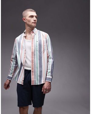 Tommy Hilfiger Oxford Regatta Stripe Shirt - Grey