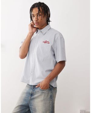 Guess Originals Short Sleeve Striped Shirt - White
