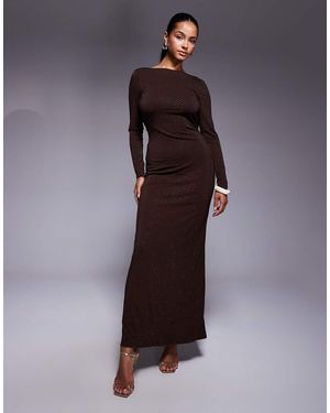 TFNC London Cowl Back Embellished Maxi Dress - Purple