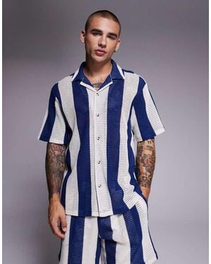 River Island Crochet Shirt - Blue