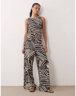 Jdy Pull On Pants Co-ord - White
