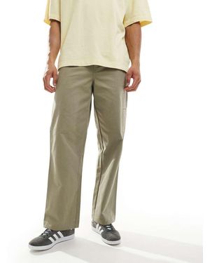 River Island Barrel Worker Trousers - Natural