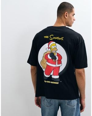 ASOS Oversized T-shirt With The Simpsons Christmas - Blue