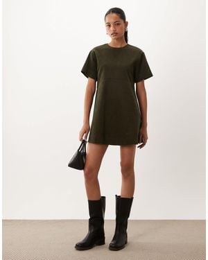 ASOS Mini-cord-t-shirt-kleid - Schwarz