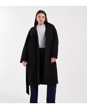 Vero Moda Belted Formal Midi Coat - Black