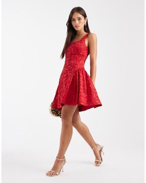 French Connection Drop Waist Structured Jacquard Mini Dress