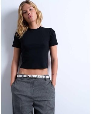 TOPSHOP Shrunken Everyday Tee - Blue