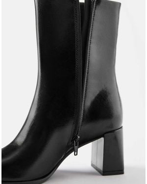 Pull&Bear High Heel Ankle Boots - Black