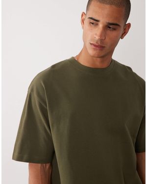ASOS T-shirt oversize en piqué - kaki - Vert