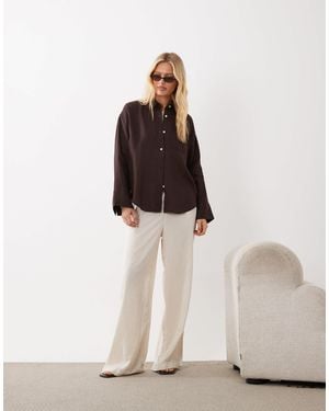 ARKET Pure Cotton Linen Shirt - Natural