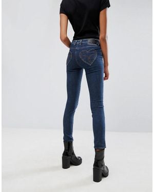 Love Moschino Heart Pocket Jeans - Blue