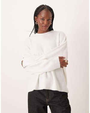 Jdy Jersey Con Sisas Caídas De Punto De - Blanco