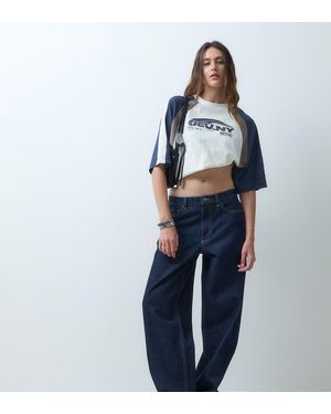 Collusion X001 Antifit Mid Rise Jeans - Blue