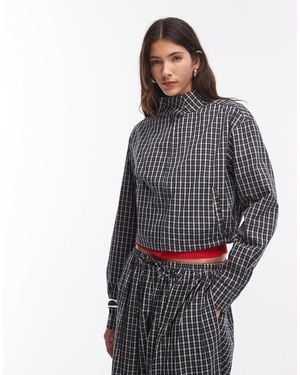 Lioness Aura Funnel Neck Cropped Jacket Co-ord - Gray