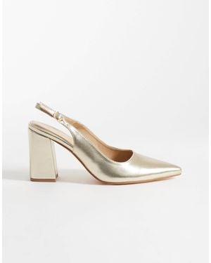 SEQWL Hogan Block Heeled Shoes - Natural