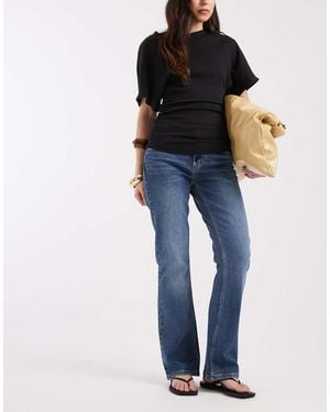 ASOS Low Rise Slim Flare - Blue