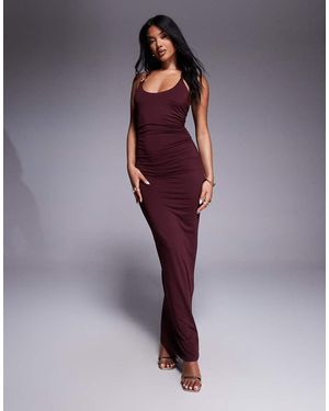 SNDY'S Metal Hardware Detail Twist Halterneck Maxi Dress - Purple