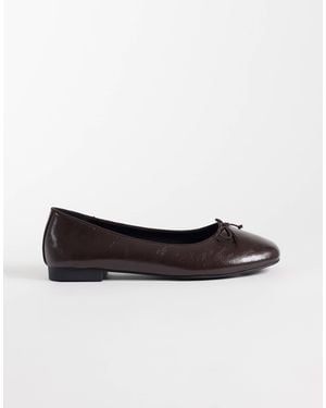 ASOS Wide Fit Lion Bow Ballets - White