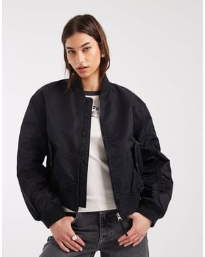 Levi's Scout nylon-bomberjacke mit western-rückenpasse - Schwarz