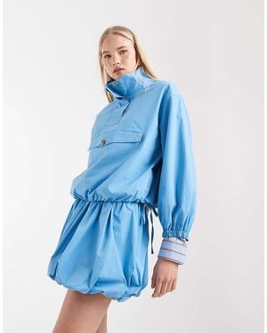 ASOS Paper Touch Poplin Shorts - Blue