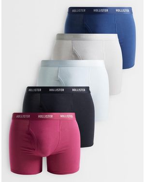 Hollister 5 Pack Fly Front Boxers - Blue