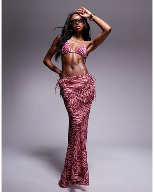 Candypants – maxi-strandrock aus polygeorgette - Rot