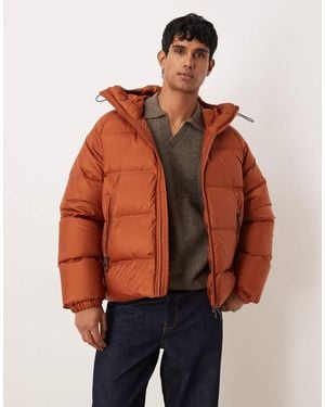ARKET Sporty Down Jacket With Hood - Orange