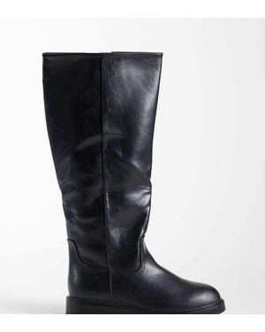 SEQWL Wide Fit Mickey Pull-on Knee Boots - Black
