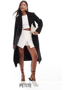 Ever New Petite Formal Wrap Coat - Black