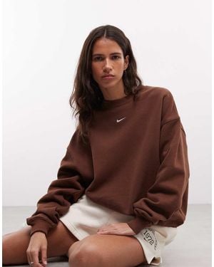 Nike Sudadera Oversize De Felpa De Grosor Medio En - Marrón