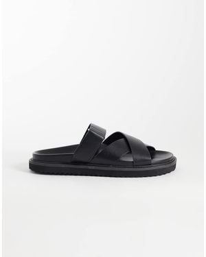 ASOS Cross Over Strap Sandals - Black