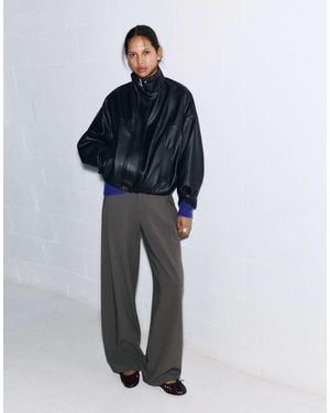Pull&Bear Maßgeschneiderte hose mit abnähern - Blau