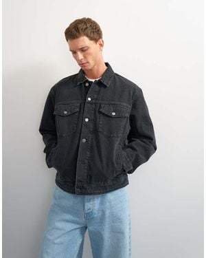 TOPMAN Klassieke Western Denim Jack - Blauw