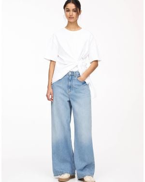 Pull&Bear baggy Oversized Wide Leg Jean - Blue