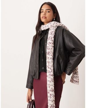 ASOS Wool Chunky Hand Knit Mix Knit Scarf - Multicolor