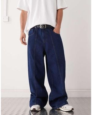 Ed Hardy Dragon Embroidery Jeans - Blue