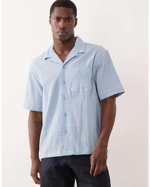 River Island Camicia Vestibilità Classica - Blu