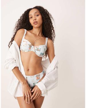 Abercrombie & Fitch Wide Strap Bikini Top Co-ord - Multicolour